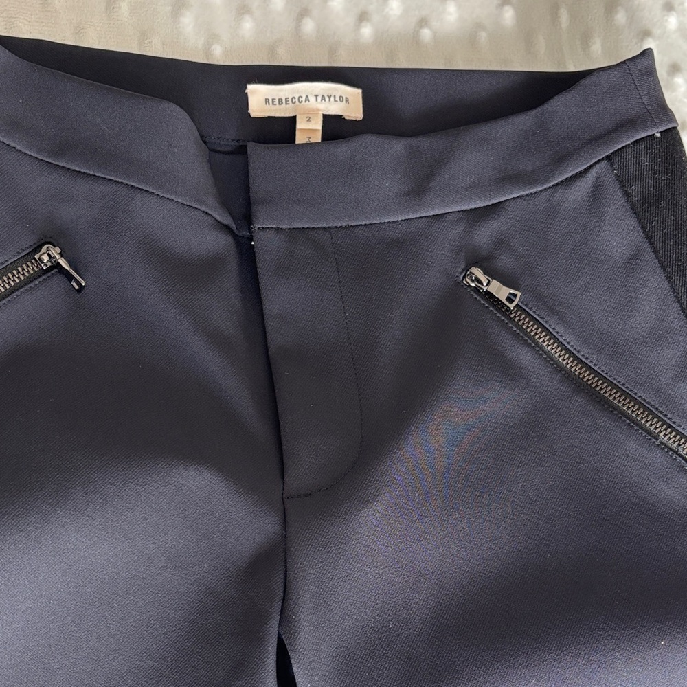 Rebecca Taylor Dark Blue Slacks with Zipper Details